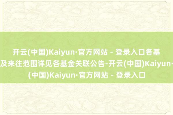 开云(中国)Kaiyun·官方网站 - 登录入口各基金份额调理业务执法及来往范围详见各基金关联公告-开云(中国)Kaiyun·官方网站 - 登录入口